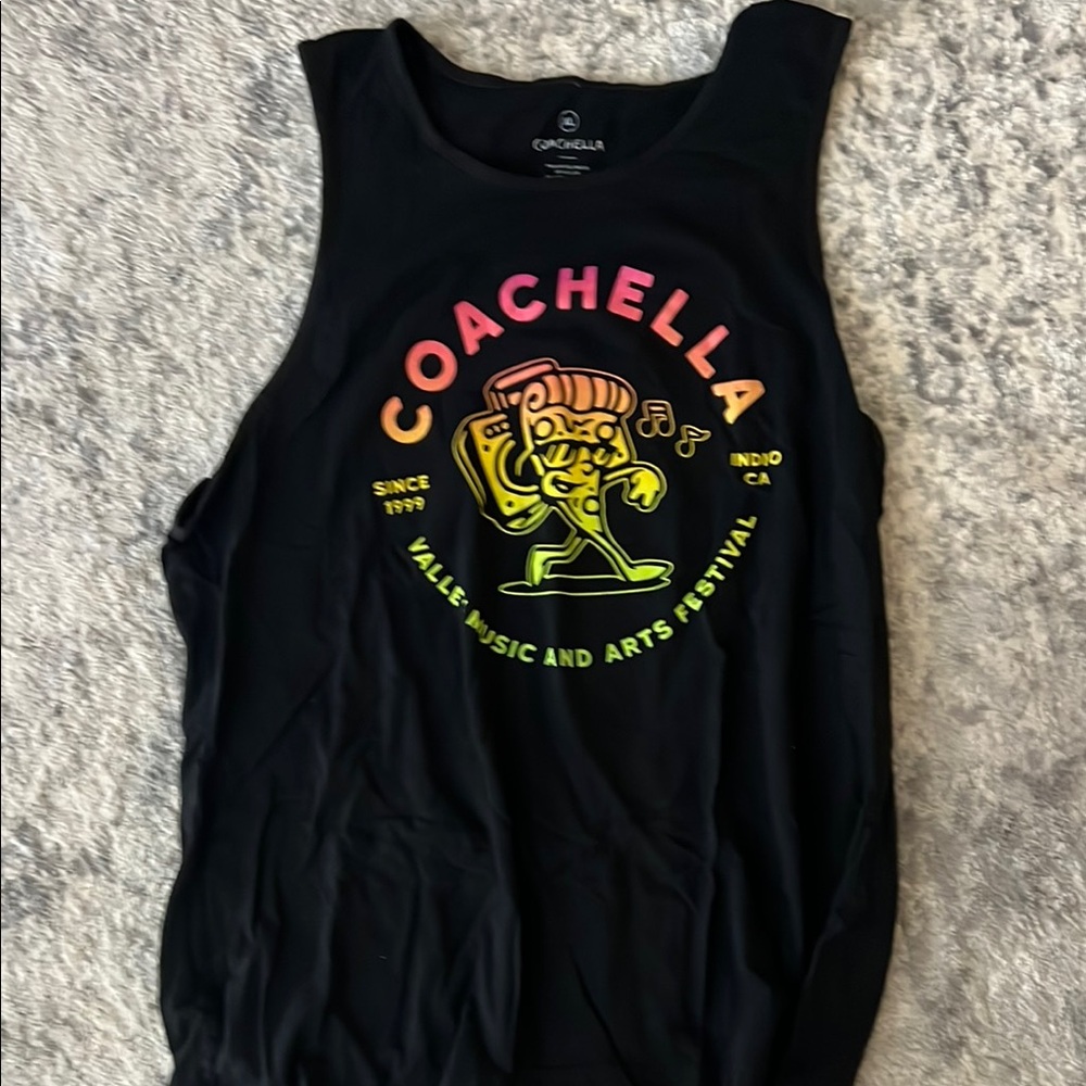 Coachella Black Graphic Tank Top 2016